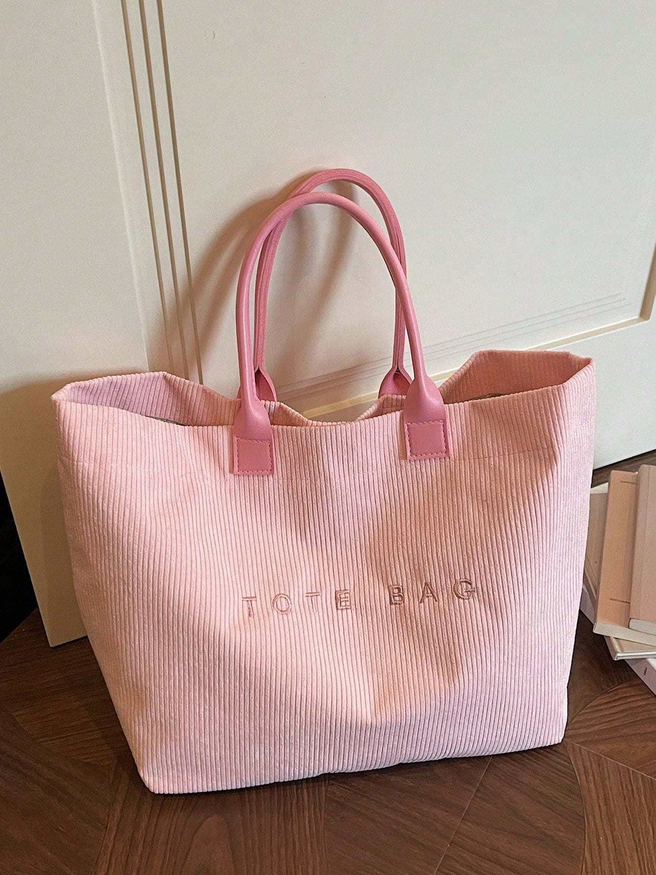New Large Capacity Letter Decor Woven Straw Tote Bag, Multi-Functional Commute Casual Vacation Woven Straw Handbag Suitable For Commuting, Shopping, Beach Vacation, Office, Holidays
