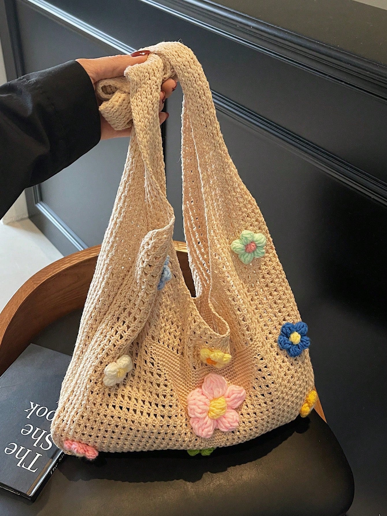 Summer New Casual Straw Tote Bag, Women Large Capacity Shoulder Shopping Handbag , Summer , Beach