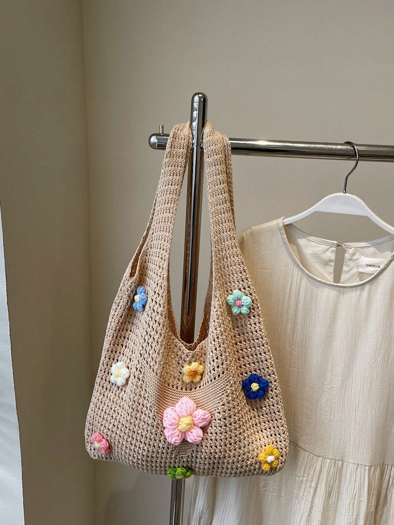Summer New Casual Straw Tote Bag, Women Large Capacity Shoulder Shopping Handbag , Summer , Beach