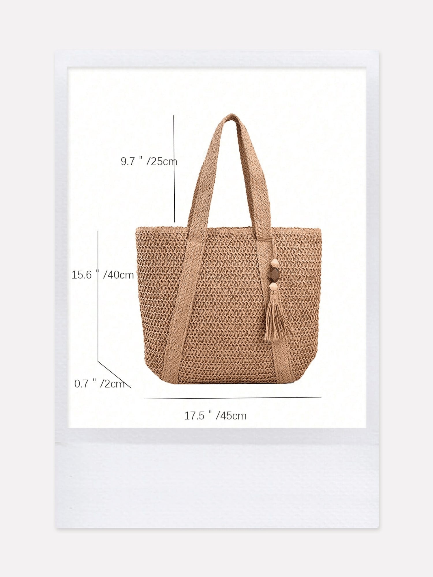 Women's Large Capacity Straw Vacation Beach Bag, Woven With Tassels, Shoulder Handbag Wallet, Casual Fashion Travel Bag, Portable Bohemian Foldable Tote , Bohemian Outfit For Women , Summer, Boho