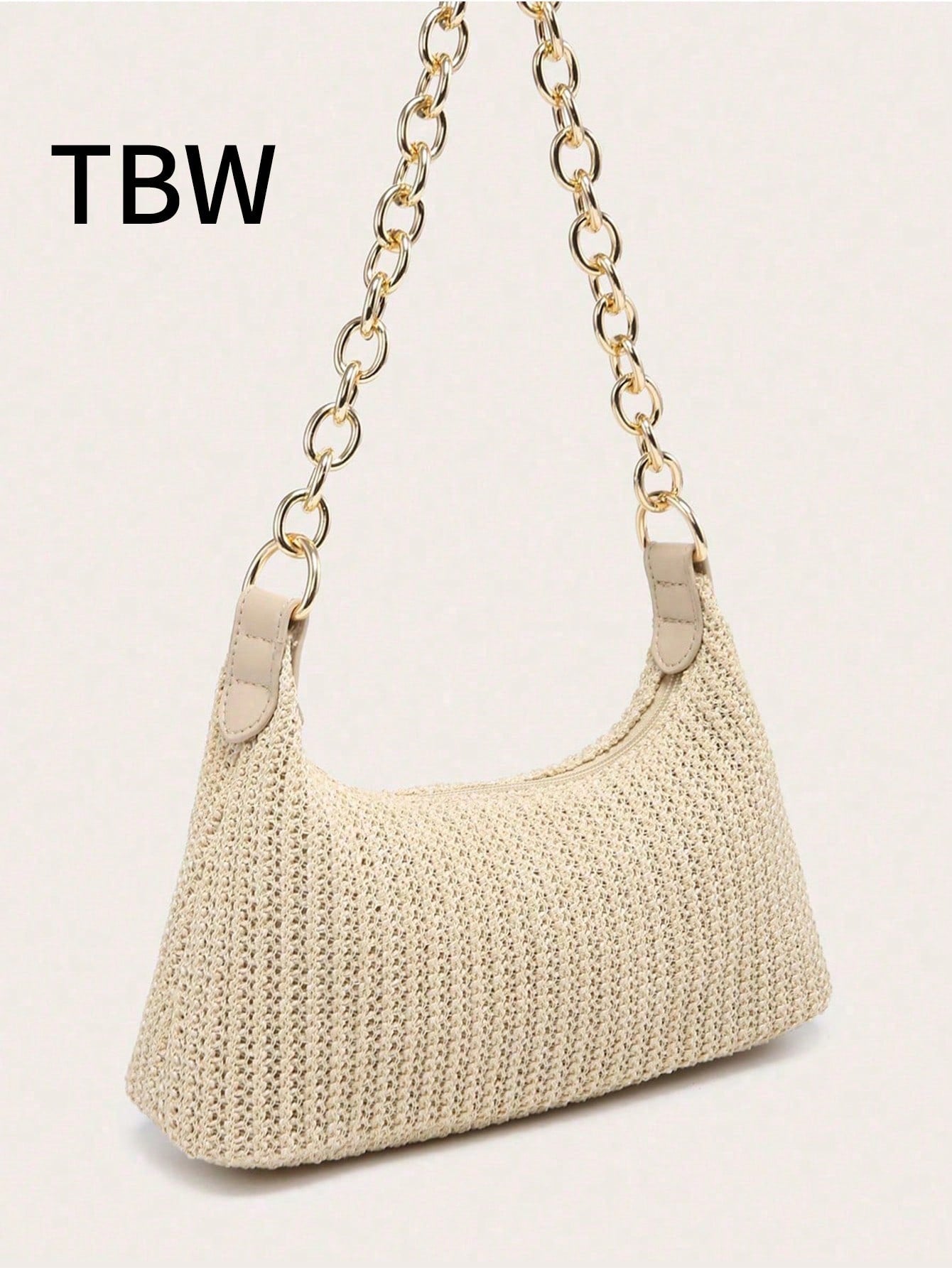 Women's Underarm Shoulder Bag, Square Bag, PU Rope Flower Pendant, Large Capacity, Lightweight, Casual Fashionable Beach Vacation Style, Suitable For Shopping And Vacation , Beach Bag, Holiday, Straw Bag