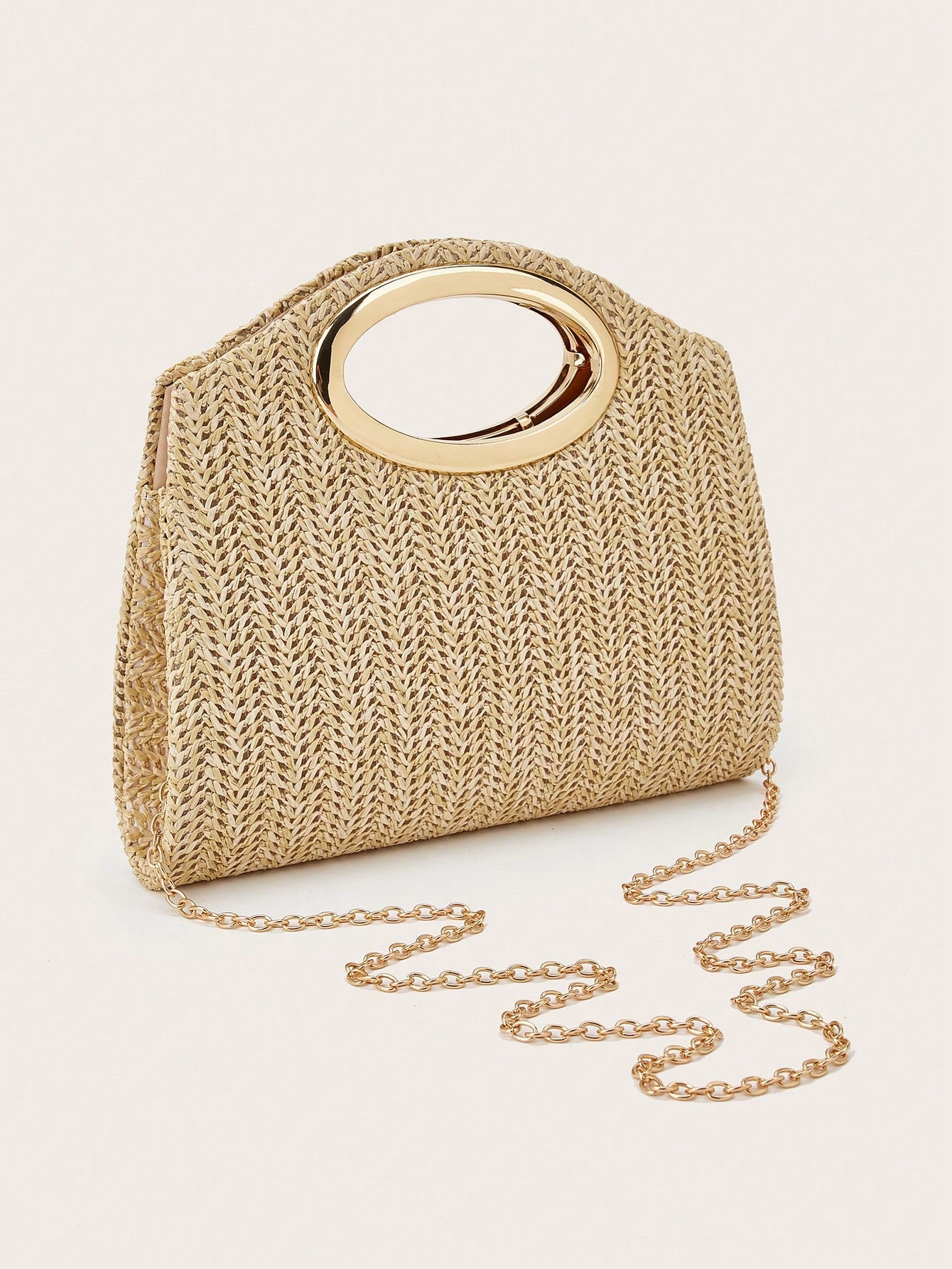 AIBBYDAR Women's Evening Bag, Apricot Colored Fashionable Solid Velvet Handbag, Suitable For Evening Gowns