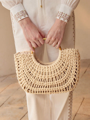 MOTF PREMIUM FASHION VACATION WOVEN TOTE BAG