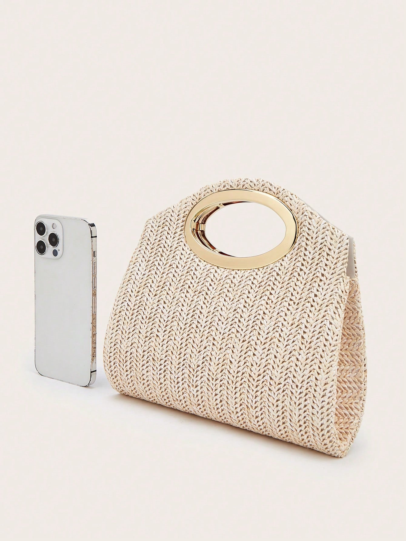 AIBBYDAR Women's Evening Bag, Apricot Colored Fashionable Solid Velvet Handbag, Suitable For Evening Gowns