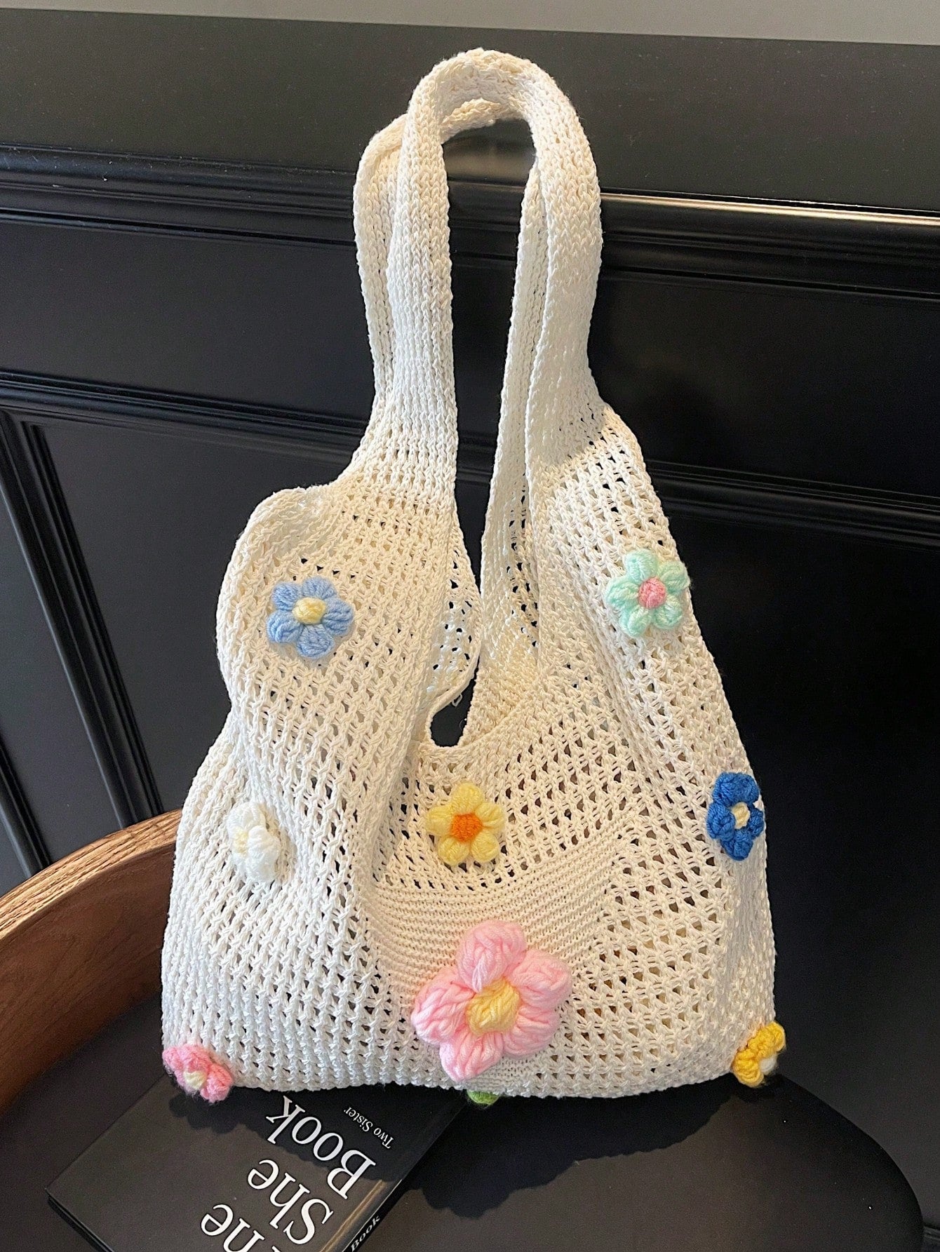 Summer New Casual Straw Tote Bag, Women Large Capacity Shoulder Shopping Handbag , Summer , Beach