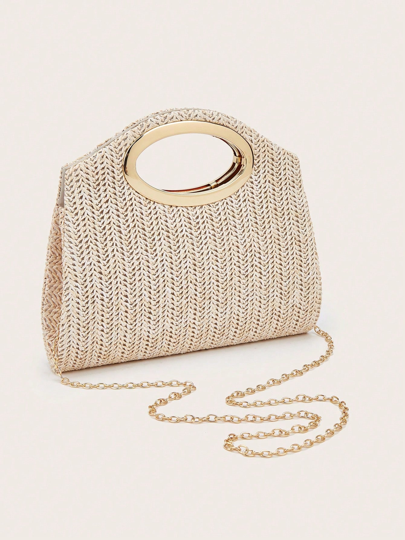 AIBBYDAR Women's Evening Bag, Apricot Colored Fashionable Solid Velvet Handbag, Suitable For Evening Gowns