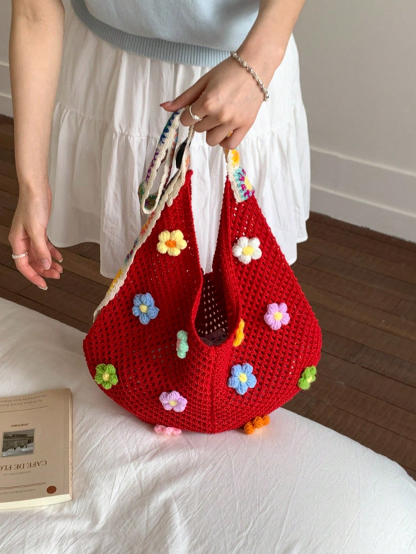 Summer New Casual Straw Tote Bag, Women Large Capacity Shoulder Shopping Handbag , Summer , Beach