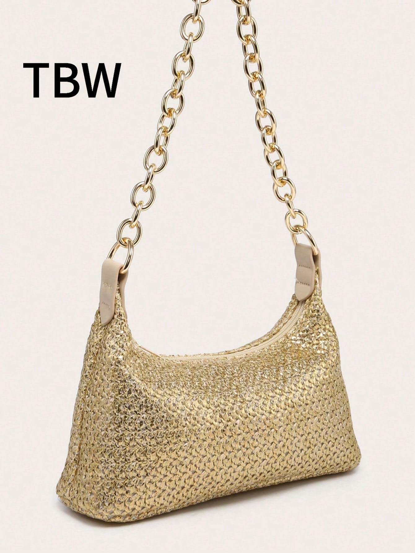 Women's Underarm Shoulder Bag, Square Bag, PU Rope Flower Pendant, Large Capacity, Lightweight, Casual Fashionable Beach Vacation Style, Suitable For Shopping And Vacation , Beach Bag, Holiday, Straw Bag