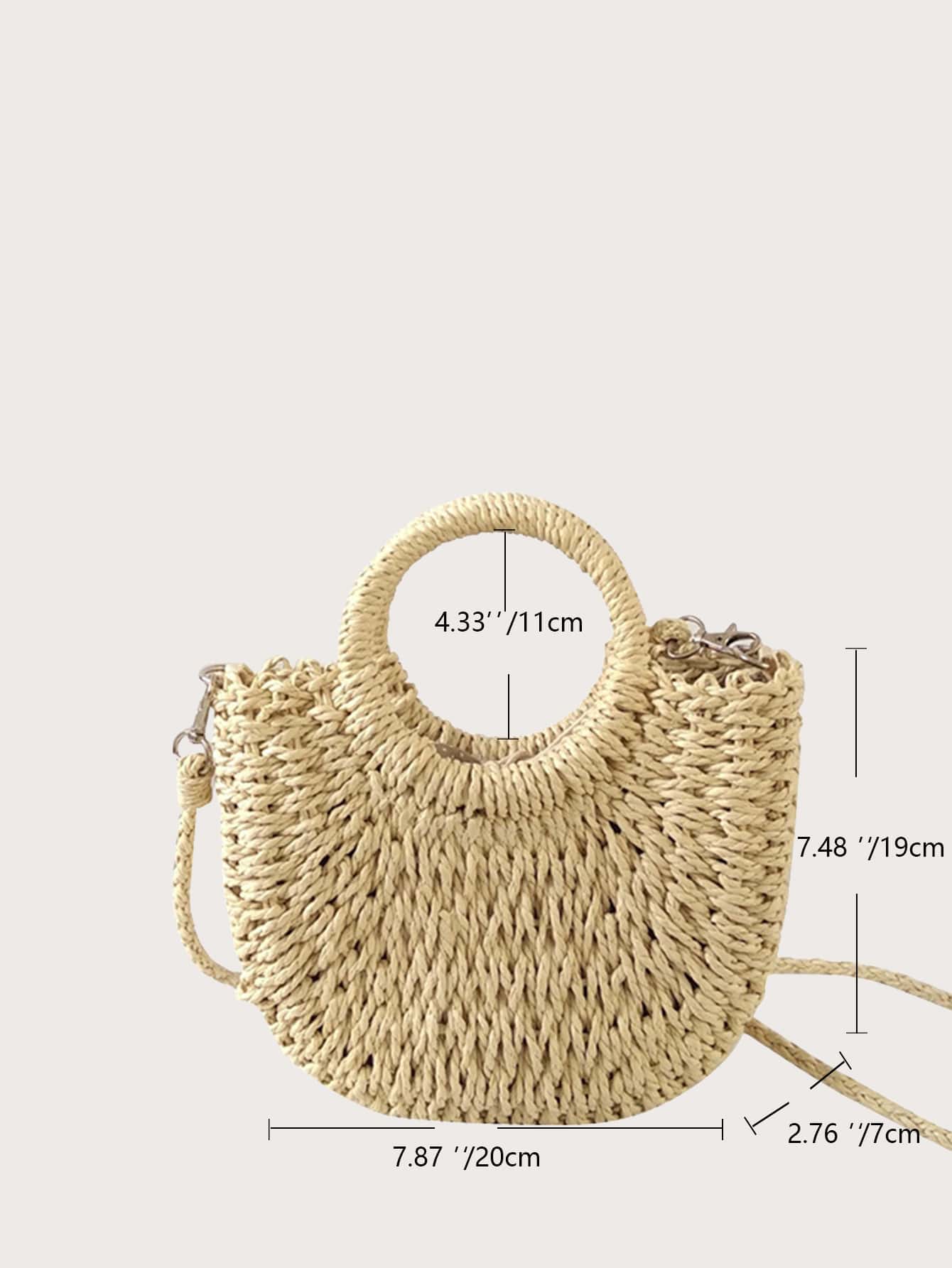 Yogodlns Straw Woven Crossbody Shoulder Bag Daisy Decor Handmade Small Purse Handbag Bohemia Summer Bag, Eye-Catching Beach Bag Summer
