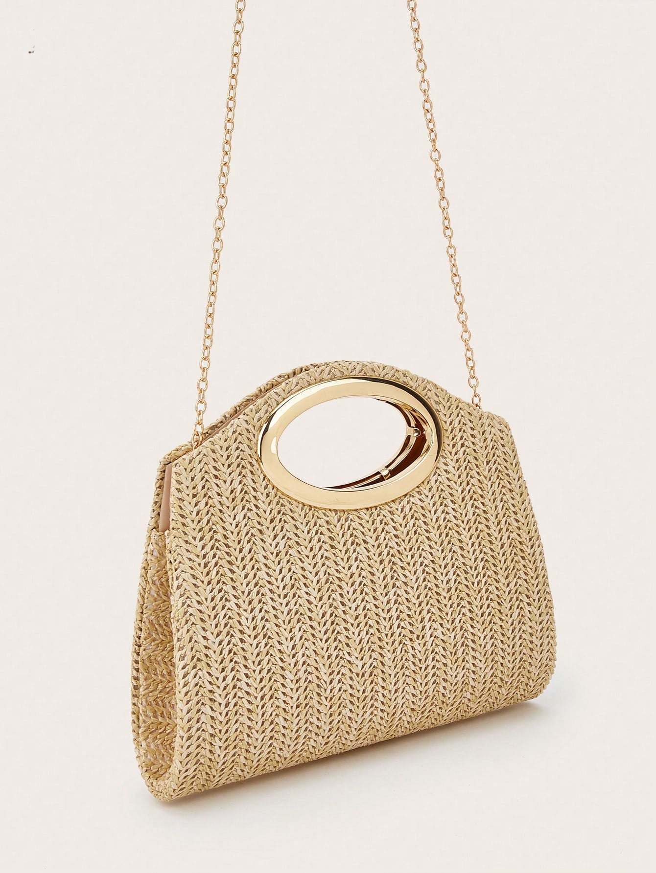 AIBBYDAR Women's Evening Bag, Apricot Colored Fashionable Solid Velvet Handbag, Suitable For Evening Gowns