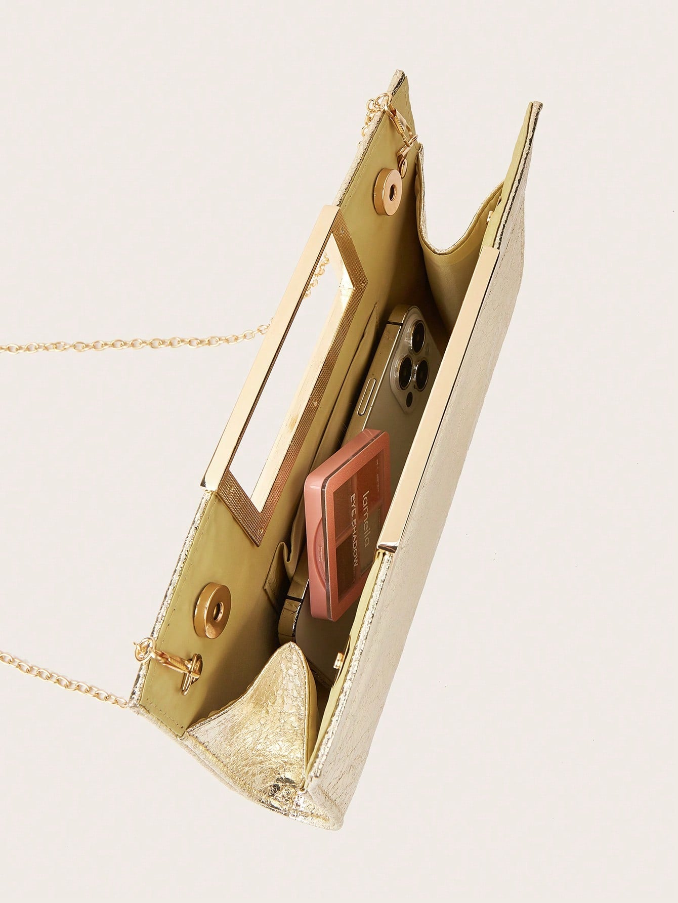 AIBBYDAR Women's Evening Bag, Apricot Colored Fashionable Solid Velvet Handbag, Suitable For Evening Gowns