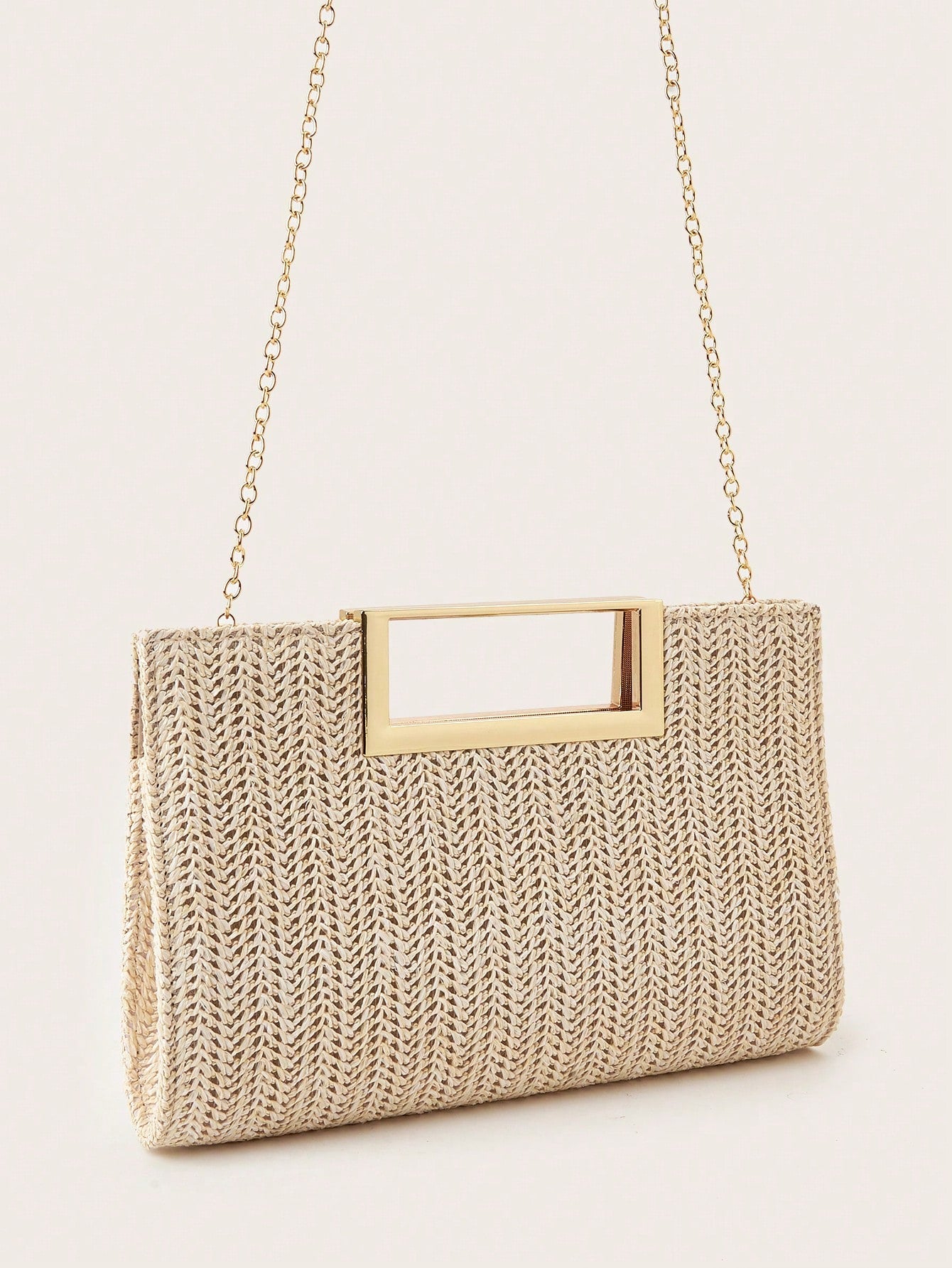 AIBBYDAR Beige Woven Handbag For Women, Fashion Tote Bag For Holiday, Beach, Business Commute, Casual, Minimalist, Beach, Vacation, Woven Bag