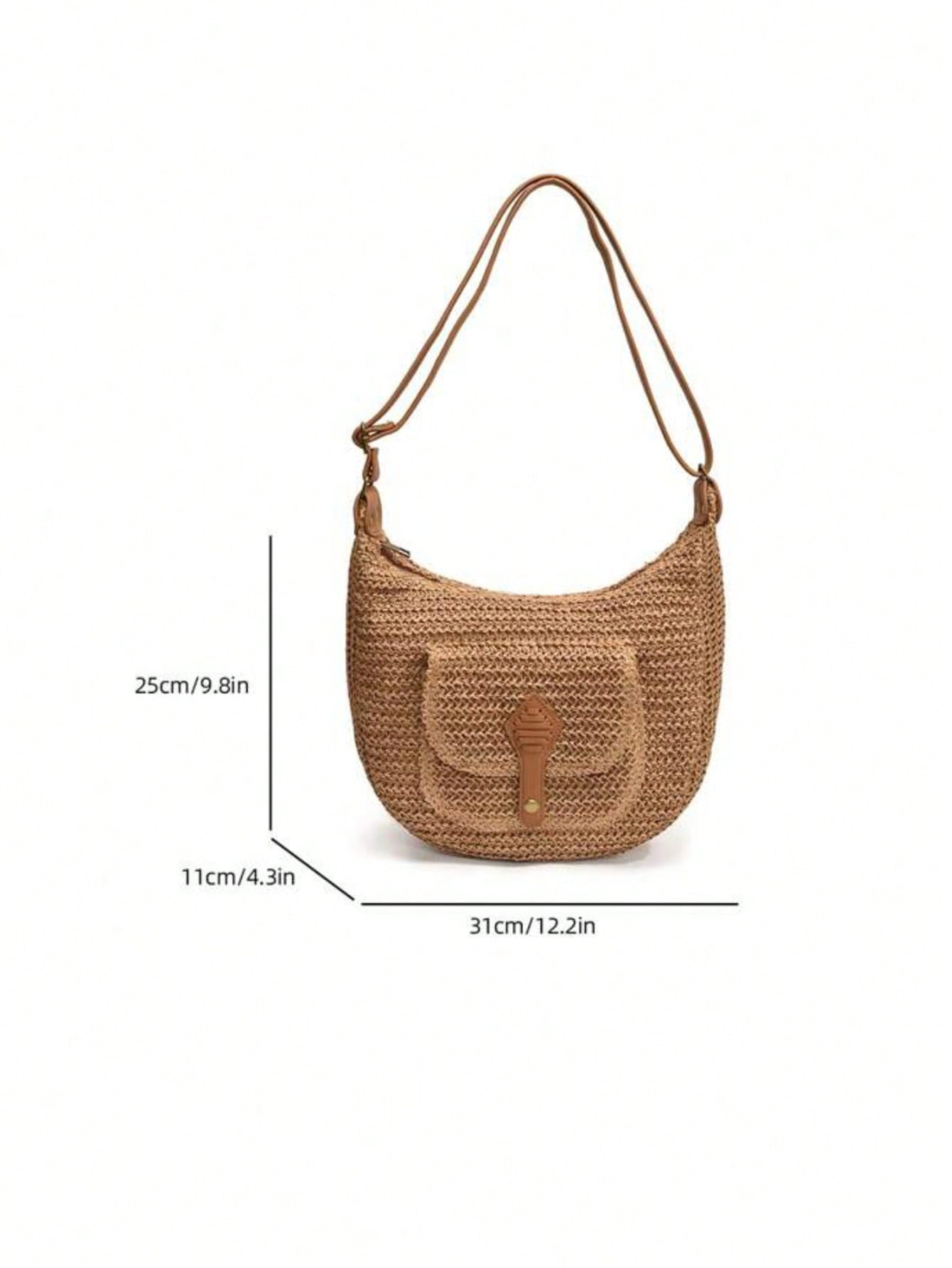 Dedoo Fashionable Minimalist Woven Crossbody Bag, Women's Versatile Casual Shoulder Bag, Suitable For Summer Beach Vacation, Beach Tote, Ideal For Summer, Vacation And Daily Use, Travel Essential