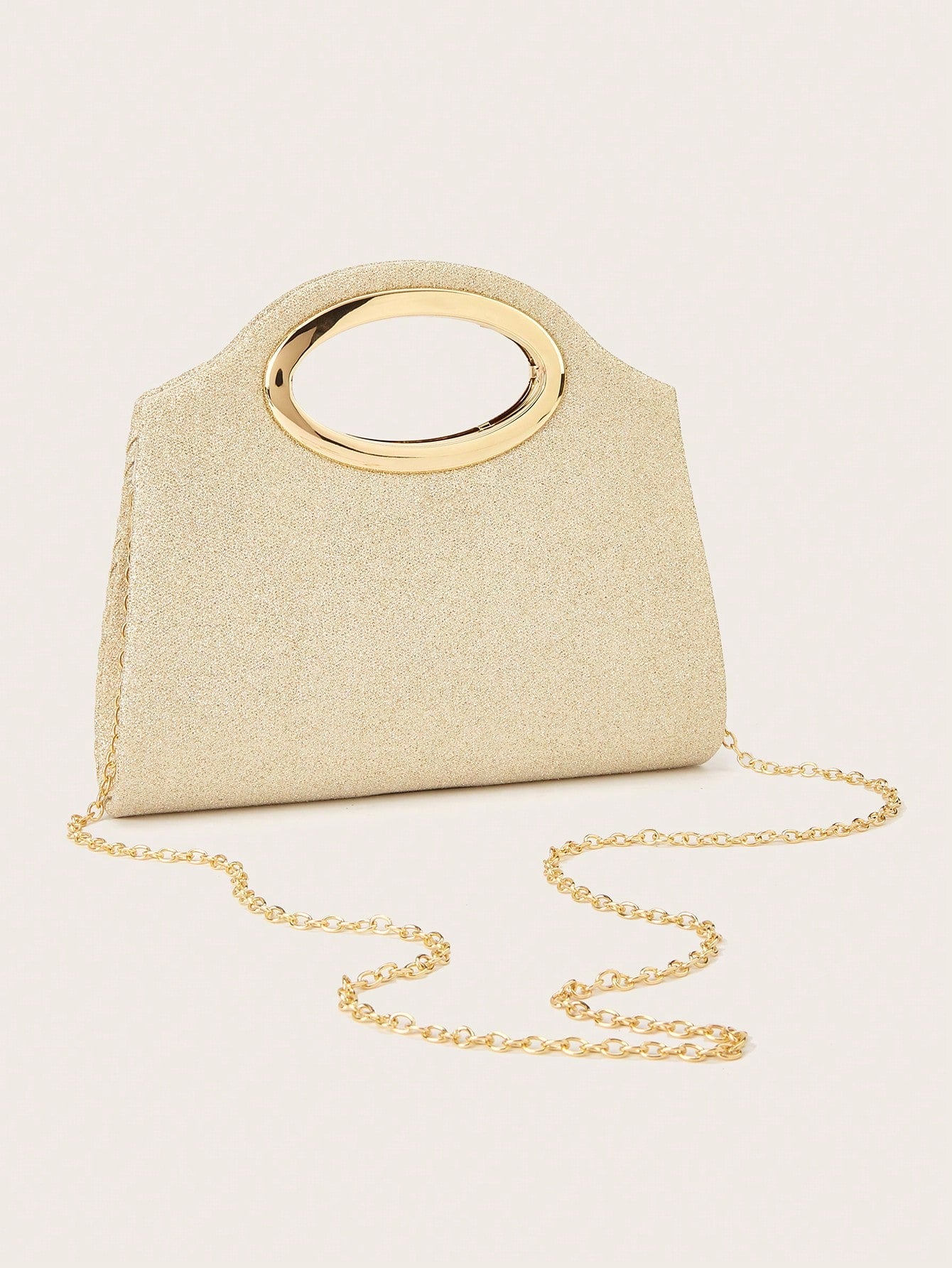 AIBBYDAR Women's Evening Bag, Apricot Colored Fashionable Solid Velvet Handbag, Suitable For Evening Gowns