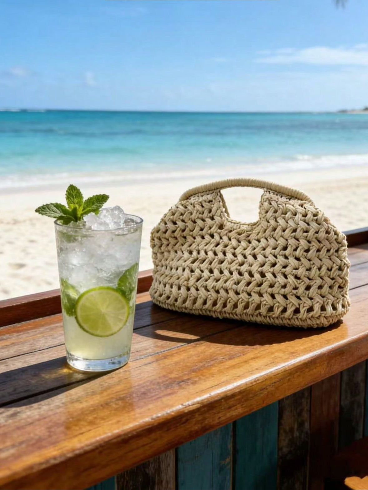 2025 New Natural Fiber Clutch Bag, Handwoven Raffia Straw Summer Beach Bag For Women